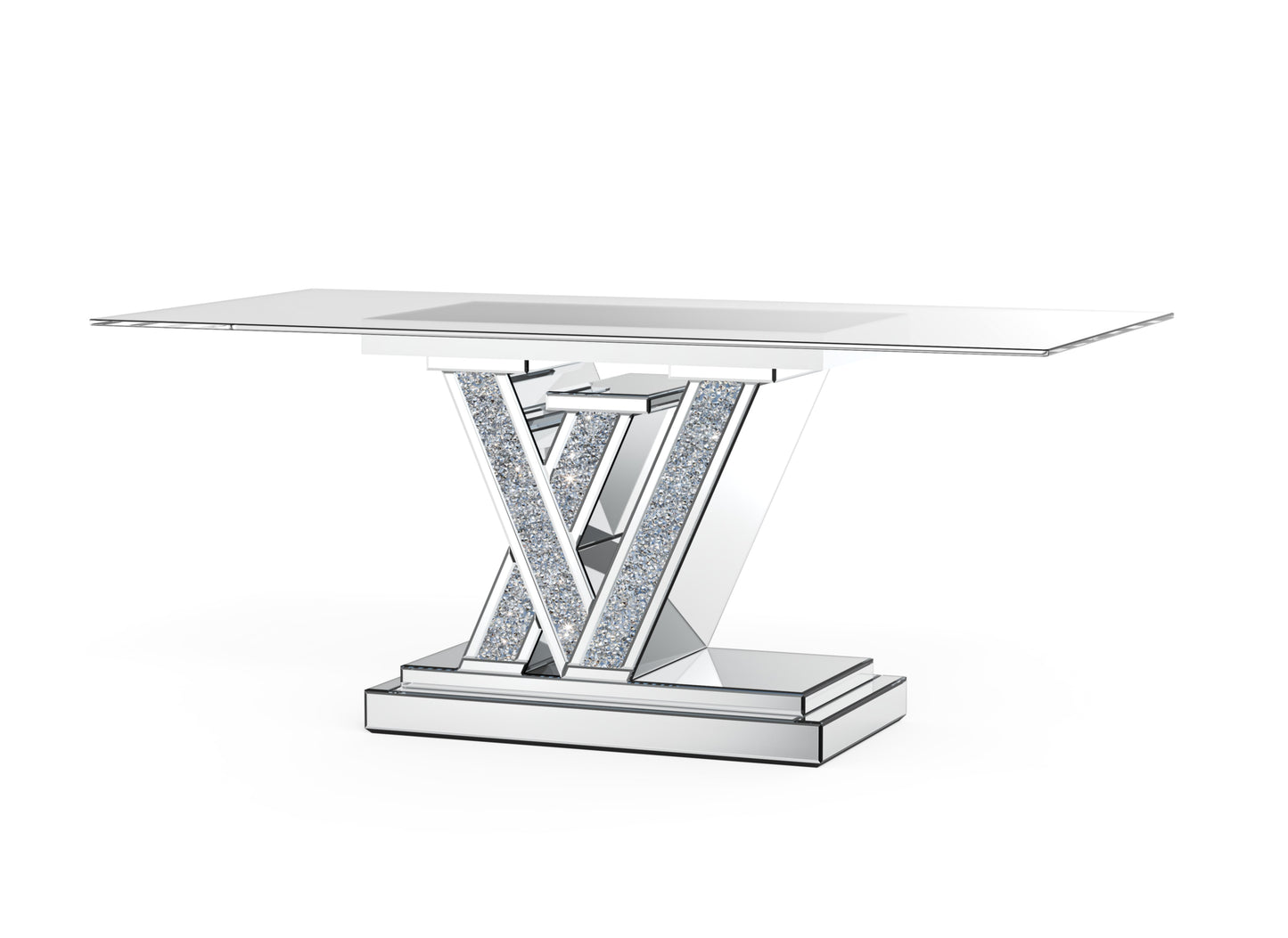 Table de repas LV – Plateau rectangulaire 180x90 cm, hauteur 75 cm