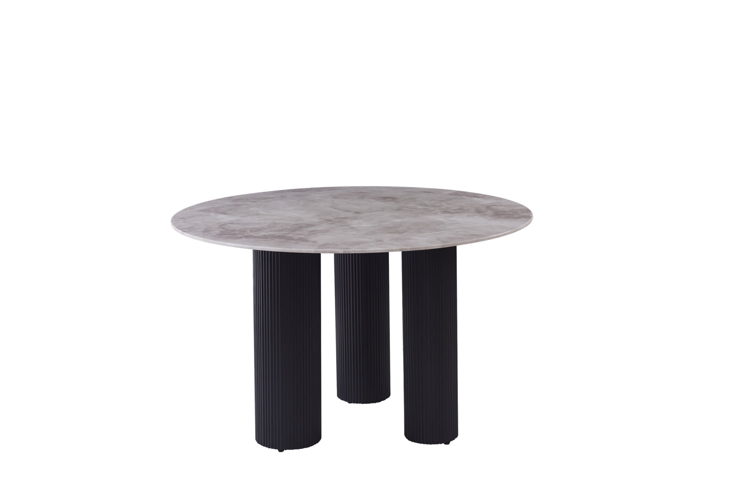 Table de repas Anaïs – Pieds finition beige et plateau céramique Ø120 cm