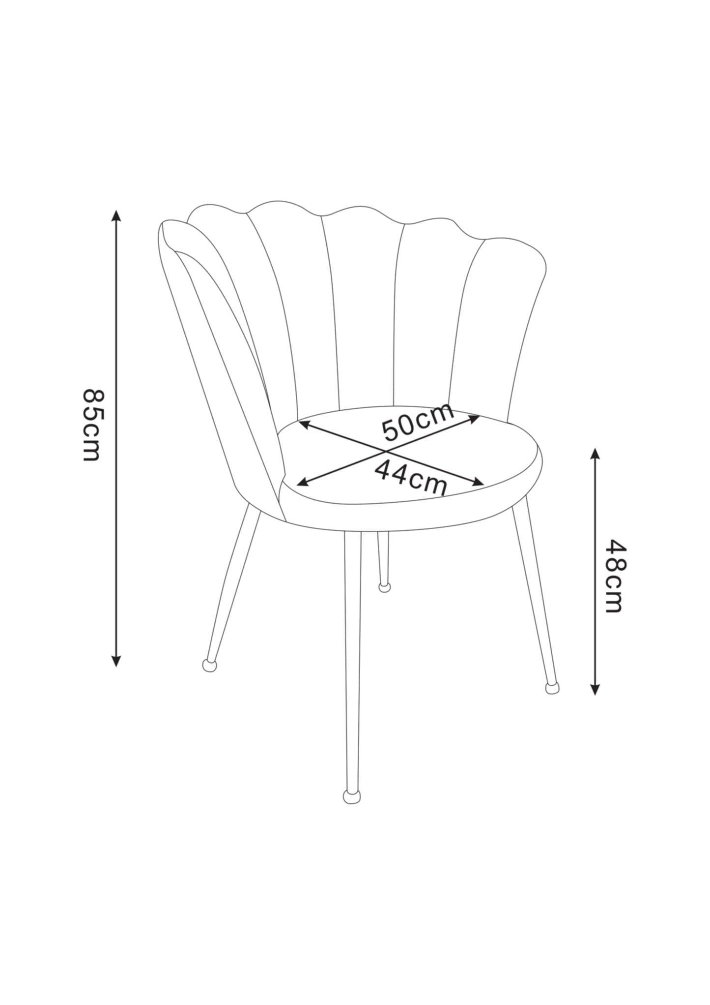 Chaise Nymphea en Métal Noir – Élégance et Robustesse