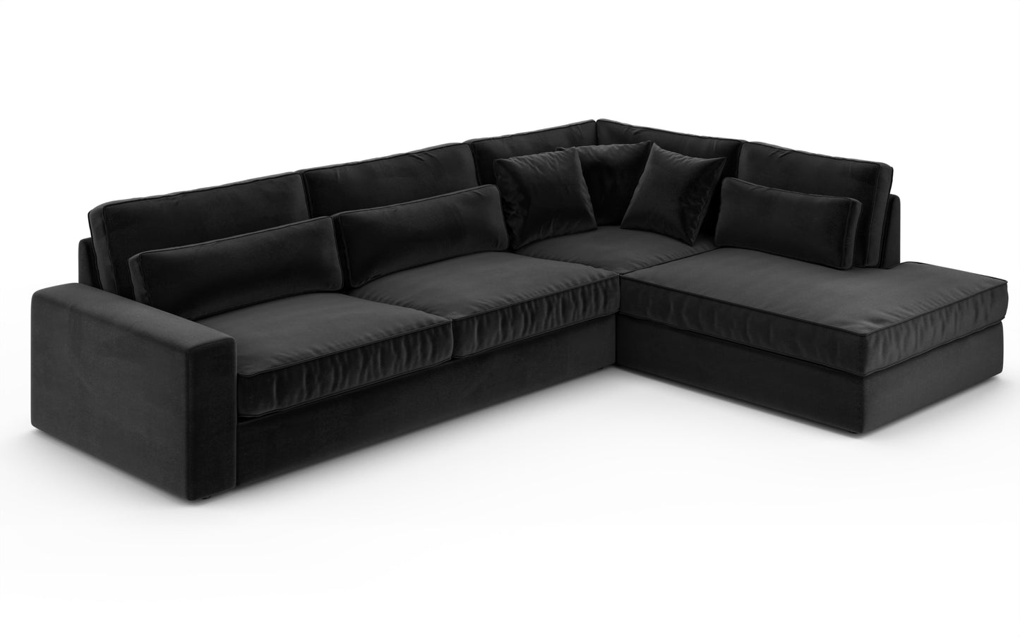 Canapé Bristola – Grand canapé d’angle droit moderne (315X230 cm)