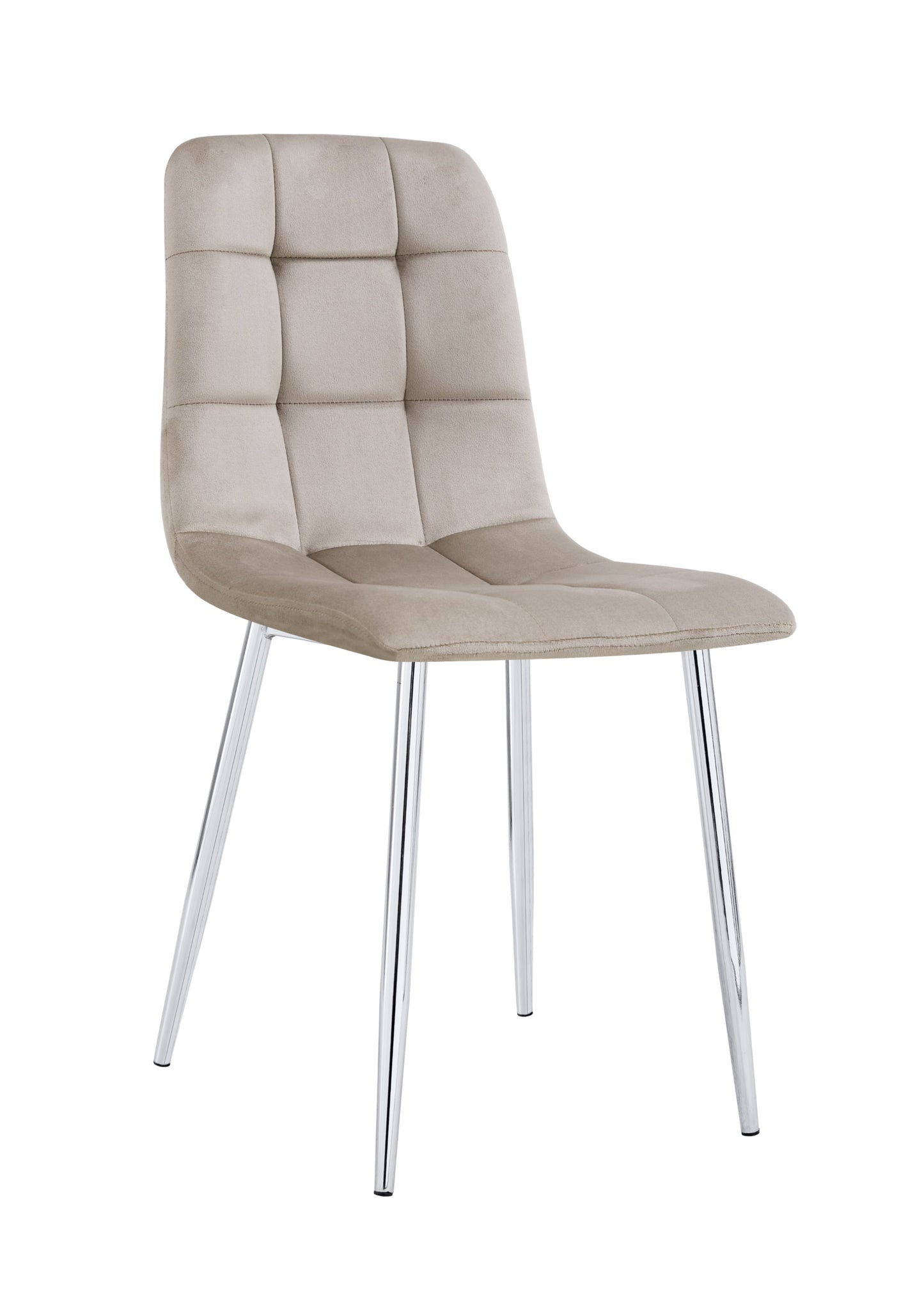 Chaise Elisa en Velours avec Pieds Chromés – Élégance et Modernité