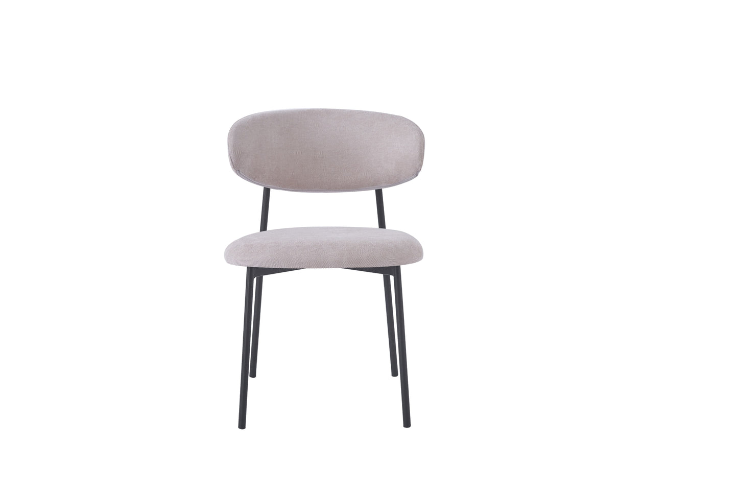 Chaise Lulu avec Pieds Métal Noir – Élégance et Confort
