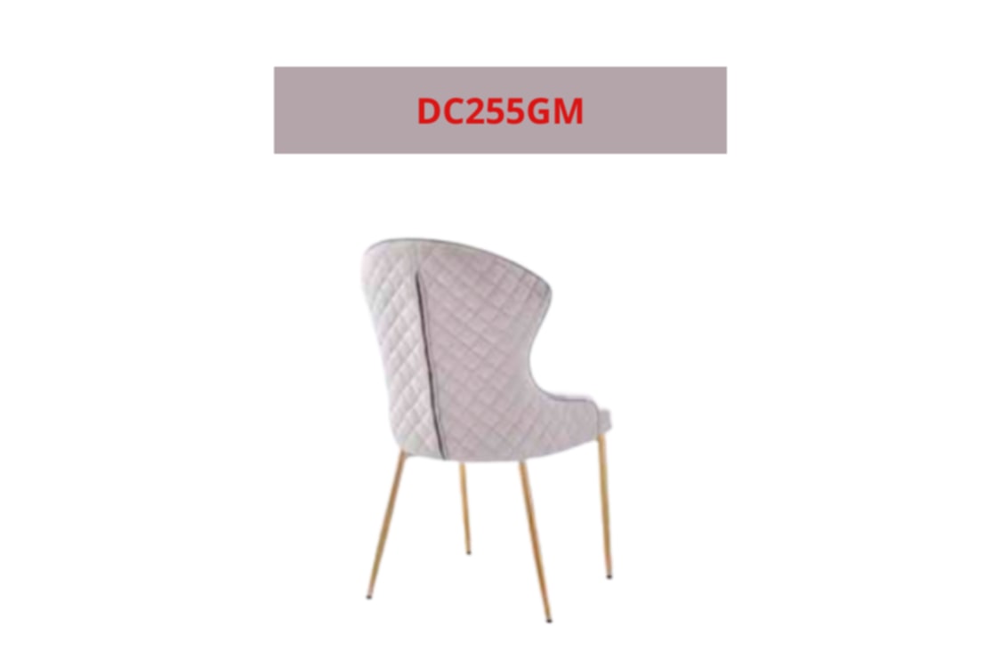 Chaise Hilton en Velours avec Pieds Dorés – Luxe et Confort