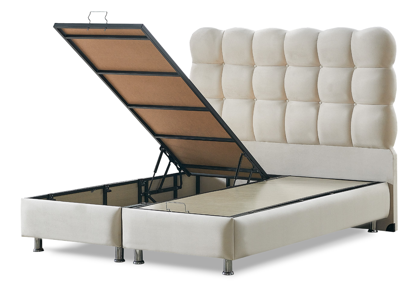 Lit Bubble double coffre moderne avec design original et confort supérieur