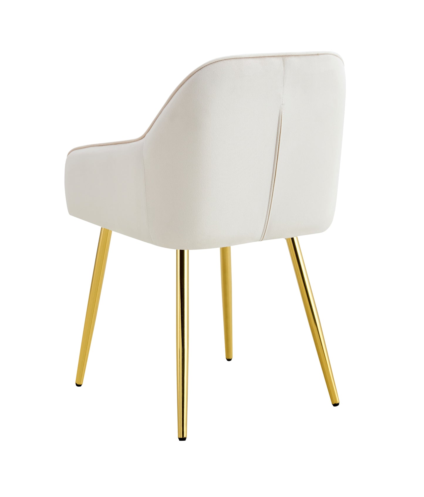 Chaise Pams en Velours Beige avec Pieds Dorés – Élégance et Confort