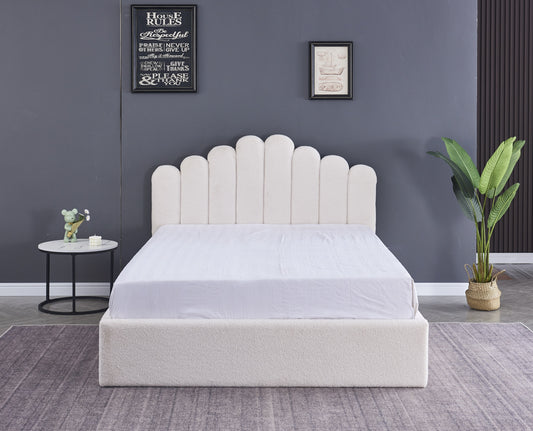 Lit Doha en Velours Doudou avec Coffre – 140x190 cm – Confort et Rangement