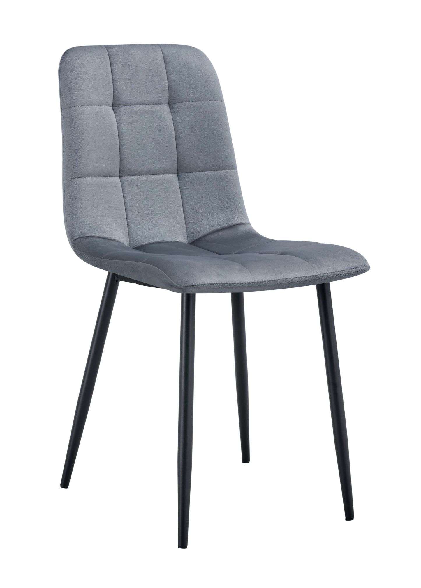 Chaise Elisa en Velours Noir avec Pieds Métal Noir – Élégance et Modernité