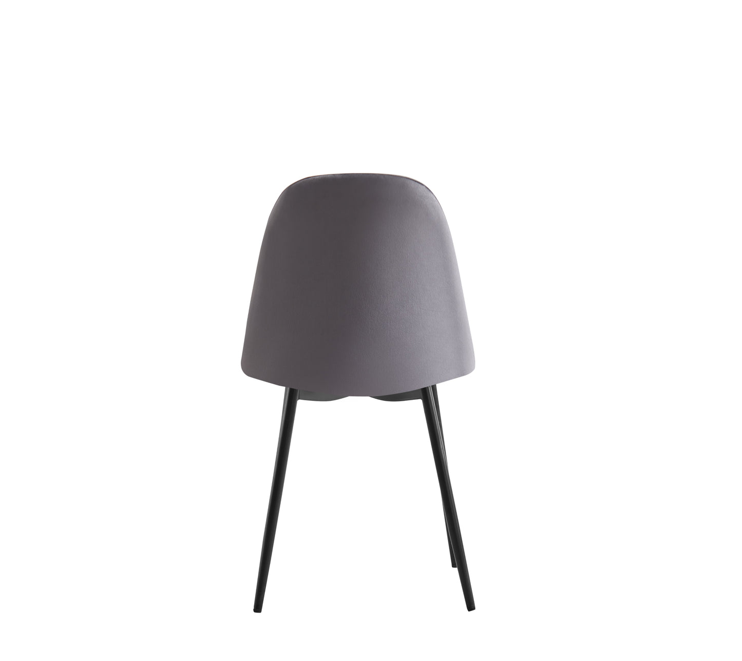 Chaise Scandinave en Velours Anthracite avec Pieds Noirs – Élégance et Confort