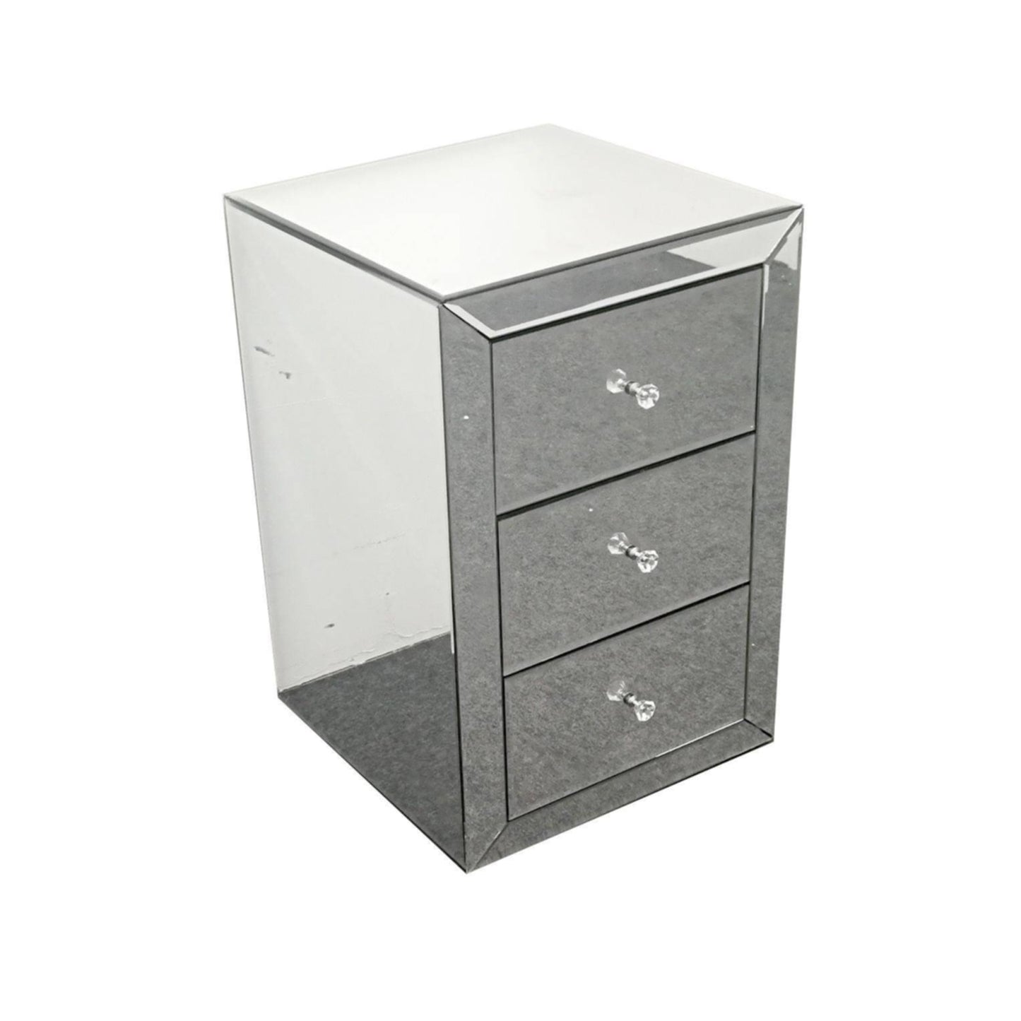 Table de chevet miroir Adel 38x38x60 cm – élégance et modernité