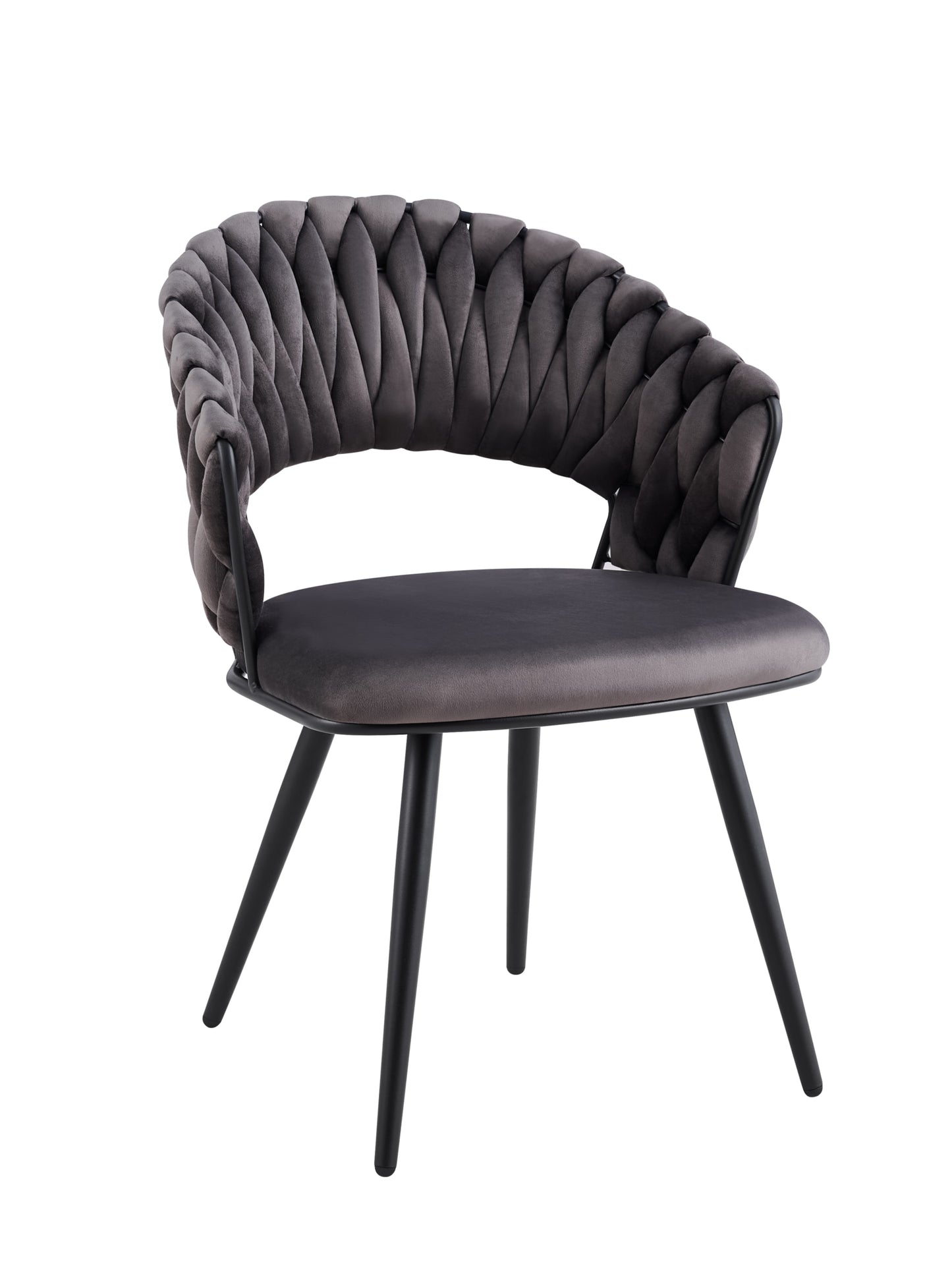 Chaise Carolina avec Pieds en Métal Noir – Élégance et Robustesse