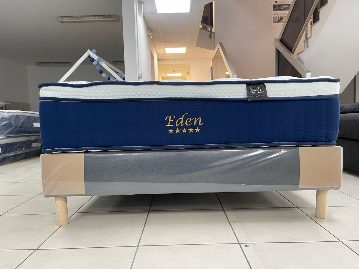 Matelas à Ressorts avec Surmatelas Eden 160x200x32 cm