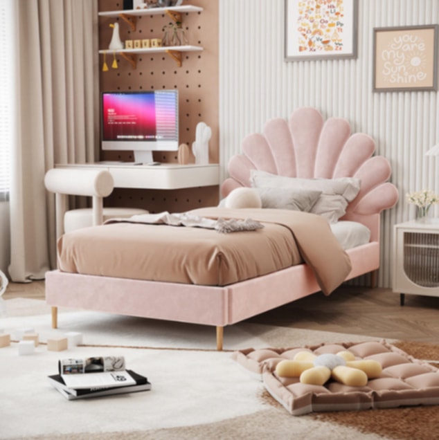 Lit enfant « Coquillage » en bois – 90x190 cm