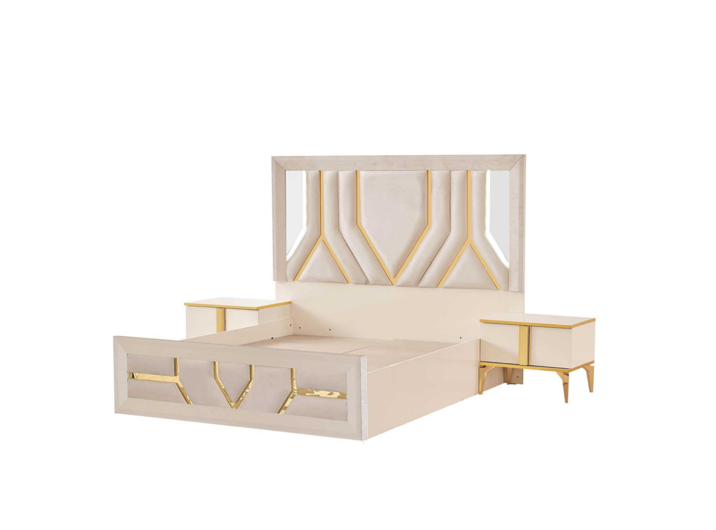 Chambre à coucher BOSS Gold – Élégance moderne et raffinement luxueux