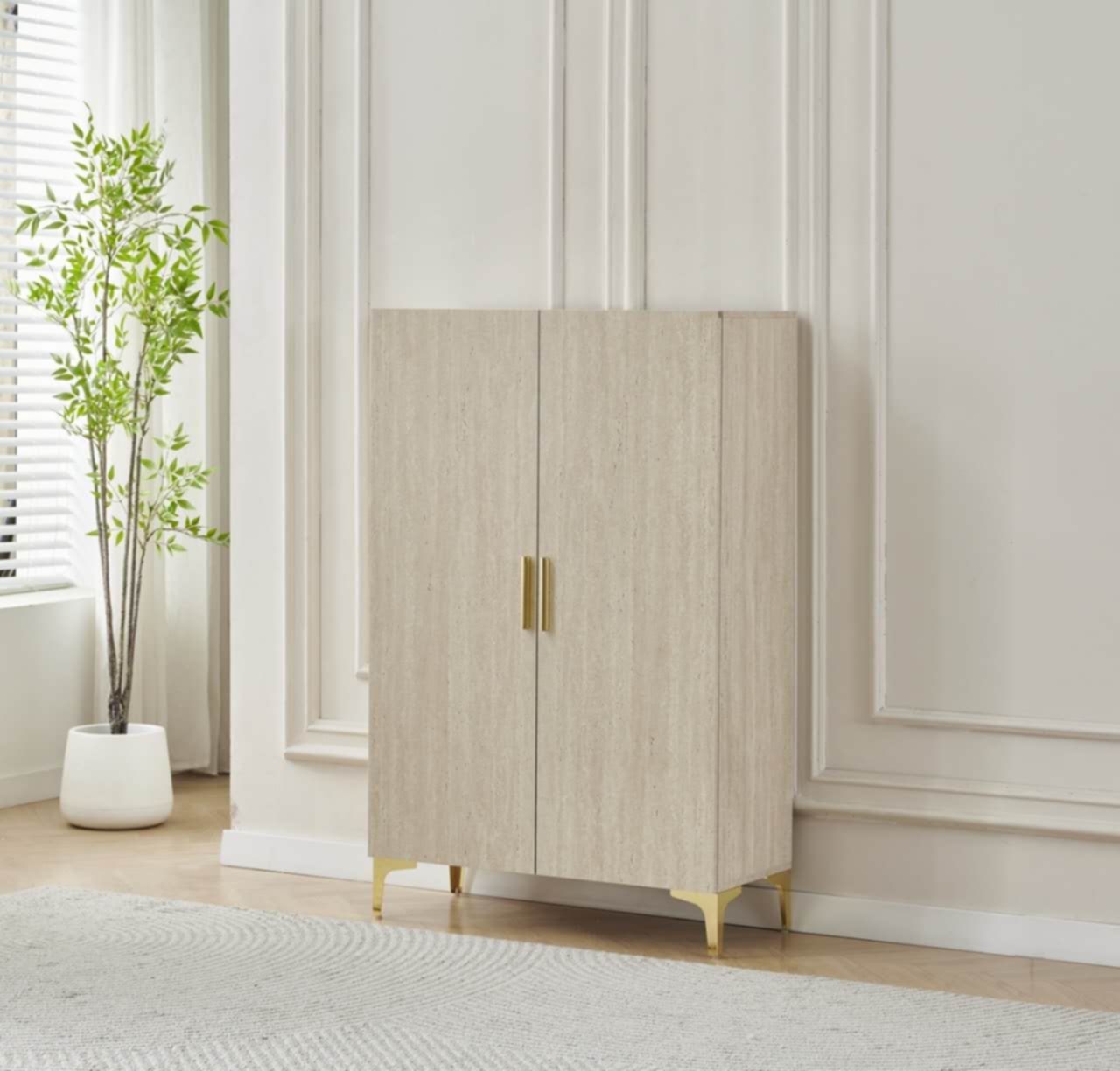 Meuble à Chaussures 2 Portes – Compact et Fonctionnel