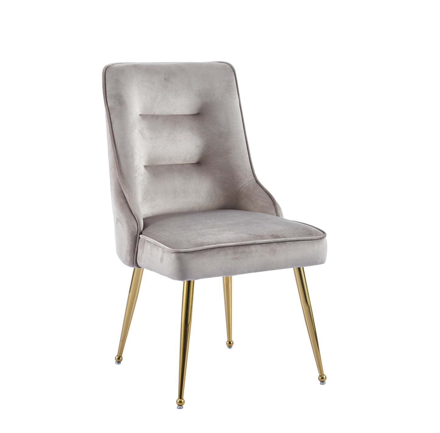 Chaise Zip en Velours avec Pieds Dorés – Confort et Raffinement