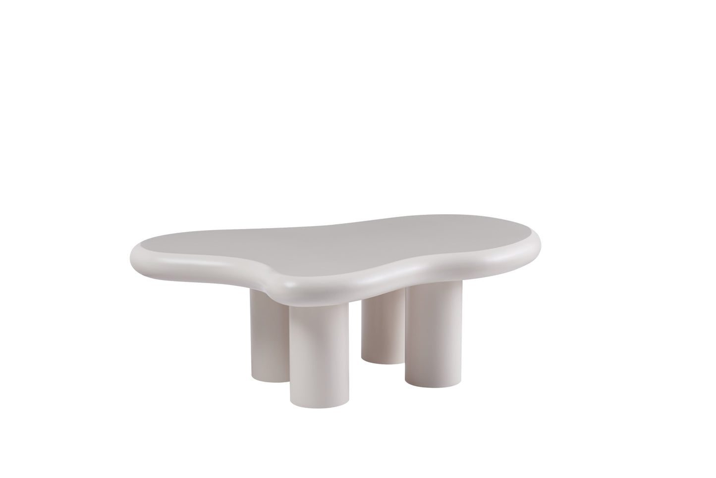 Table Basse Nuji – Pieds Blanc & Plateau 120x70x40 cm