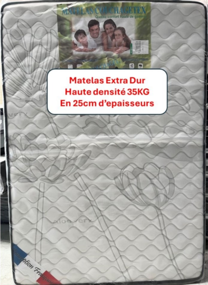 Matelas extra-dur 140x190x25 cm – Soutien ferme optimal