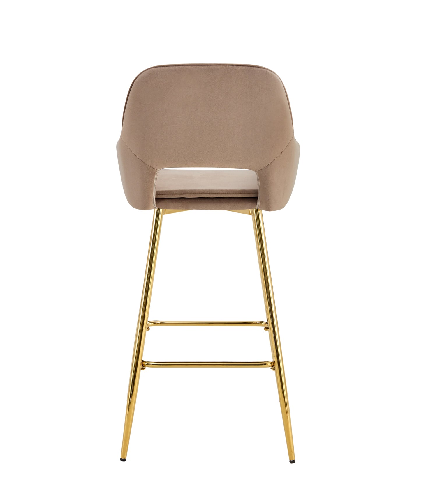 Tabouret de Bar Athena en Velours avec Pieds Gold – Luxe et Confort