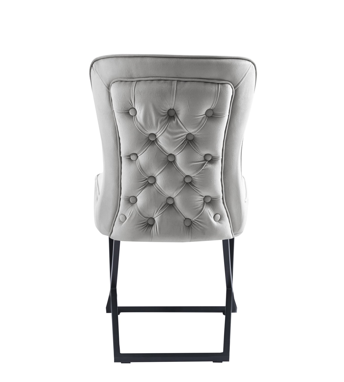 Chaise Gabrielle en Velours avec Pieds Métal Noir – Chic et Confort
