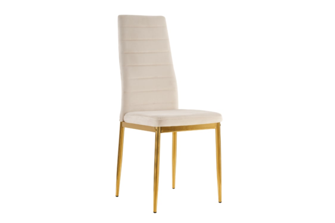 Chaise Tolia en Velours avec Pieds Dorés – Élégance et Confort