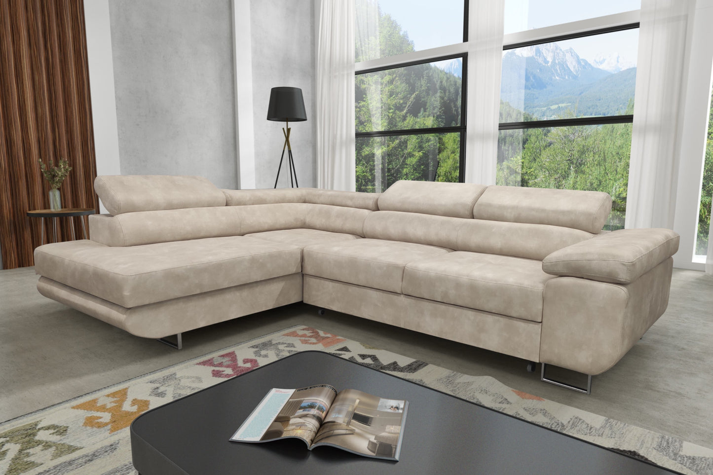 Canapé Toulouse – Angle gauche convertible 275 x 205 cm