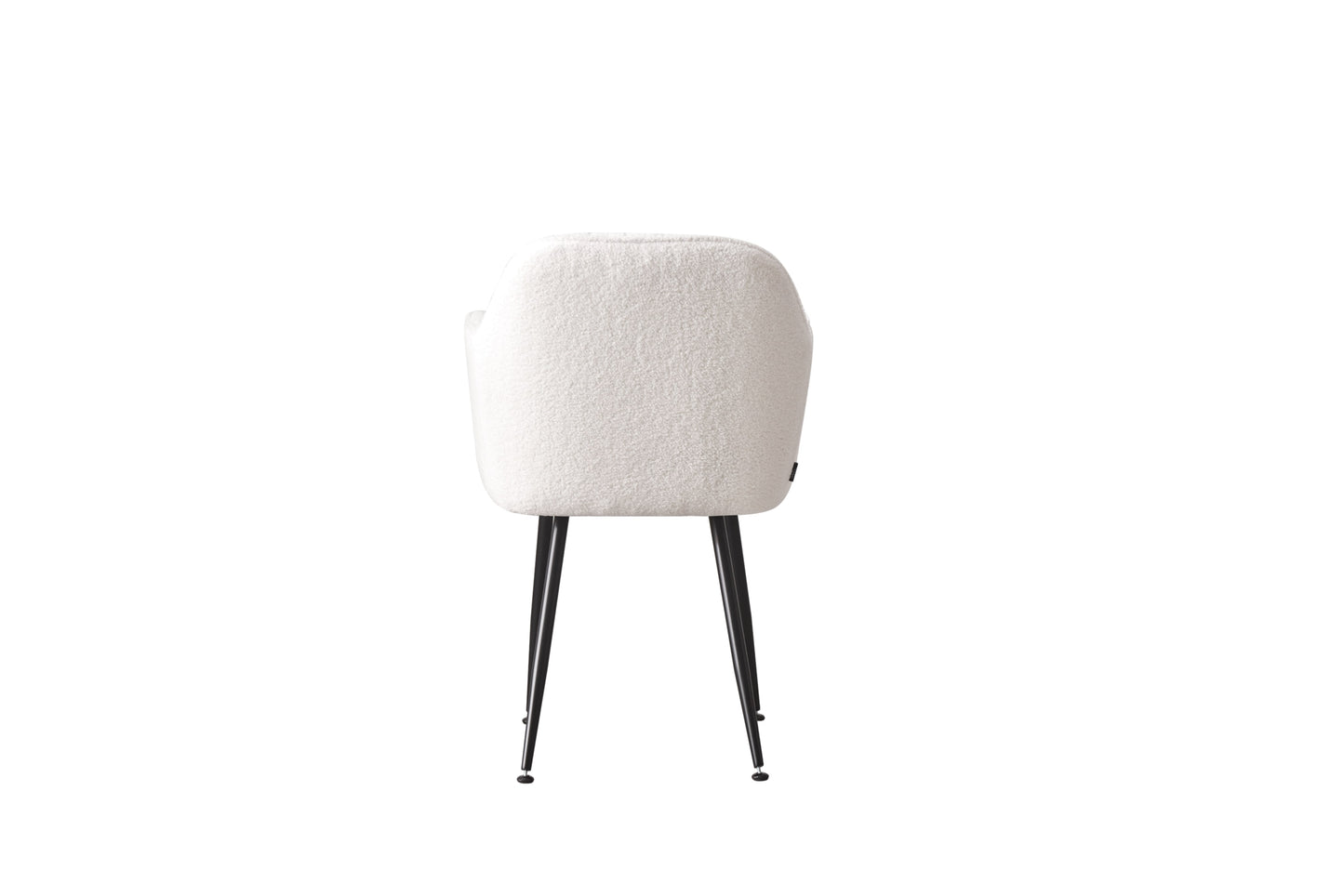 Chaise avec Accoudoirs Kanvas en Tissu Doudou avec Pieds Métal