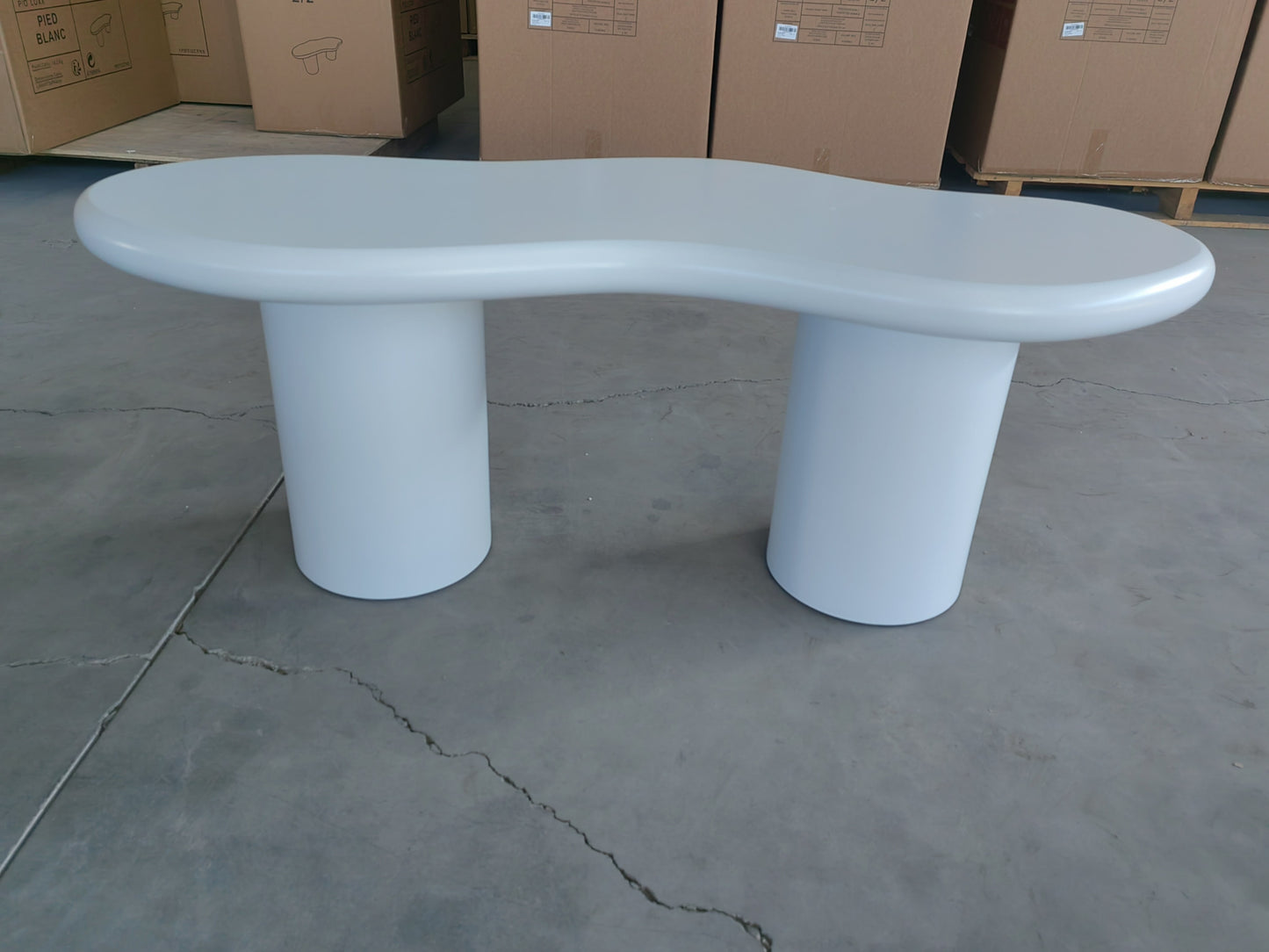 Table Vasse esra blanc 120X50X45 cm