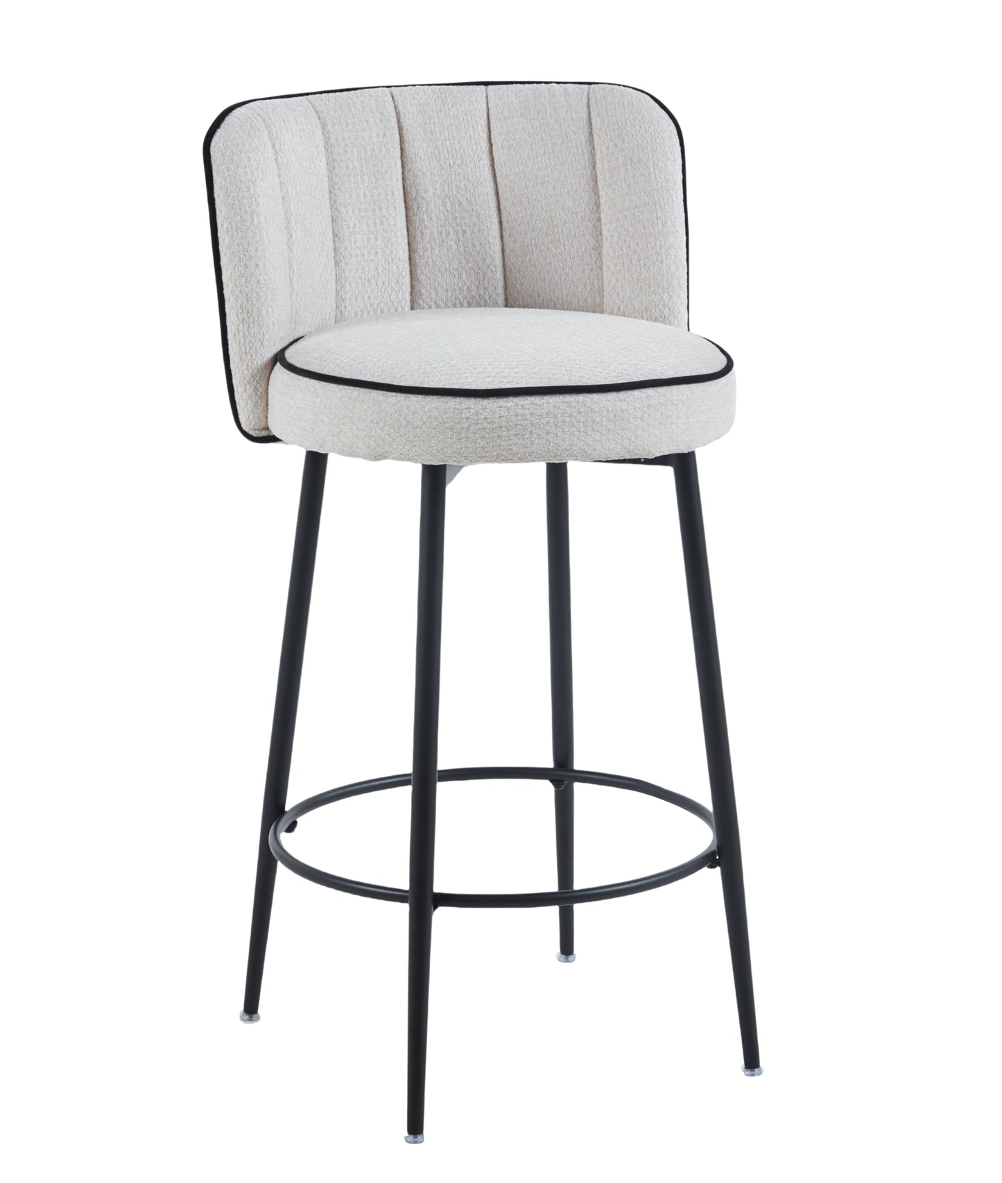 Tabouret de Bar Cathy avec Pieds en Métal Noir – Design Moderne et Confortable