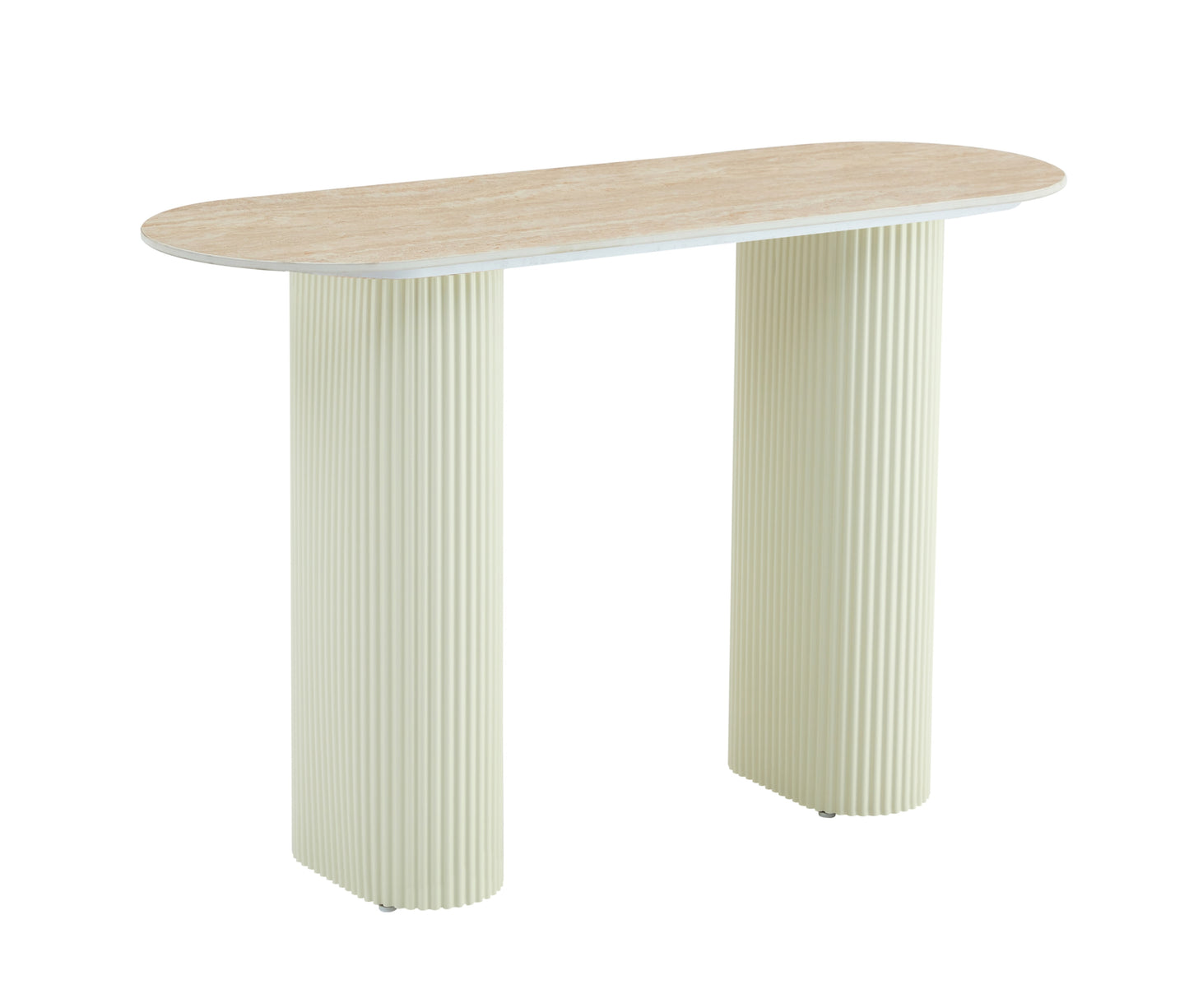 Console Roxy avec Plateau en Céramique Effet Travertin – 120x40x78 cm