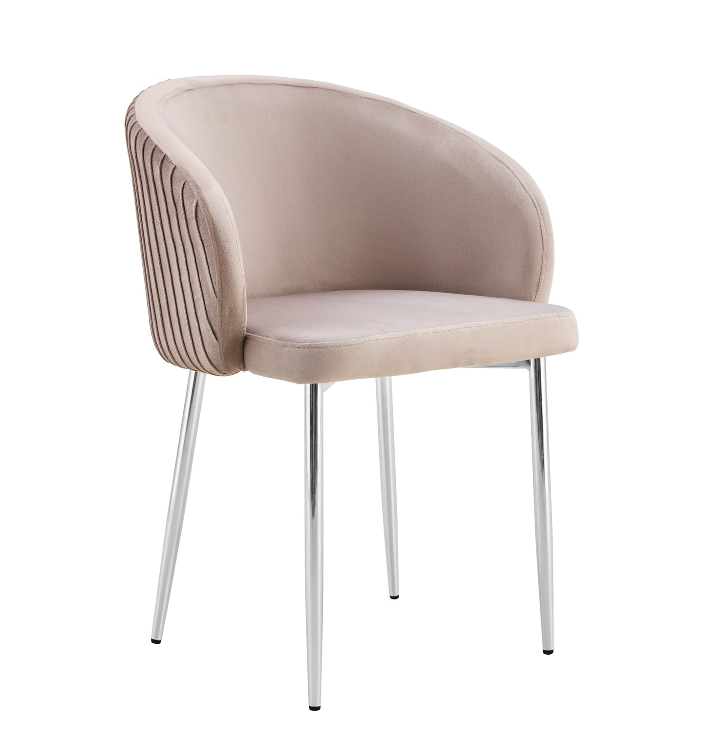 Chaise Carlita avec Accoudoirs et Pieds Chromés – Confort et Élégance