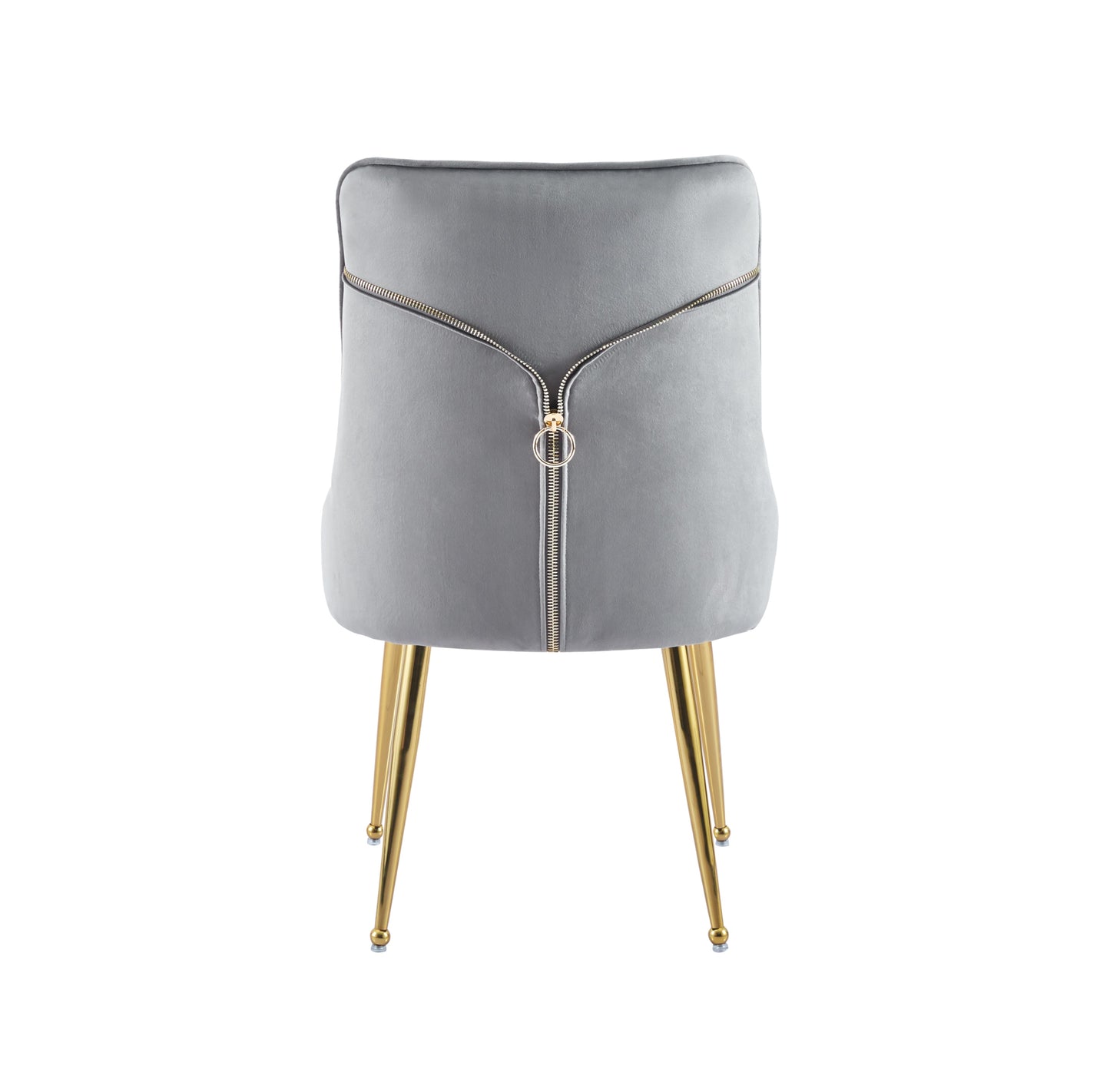 Chaise Zip en Velours avec Pieds Dorés – Confort et Raffinement