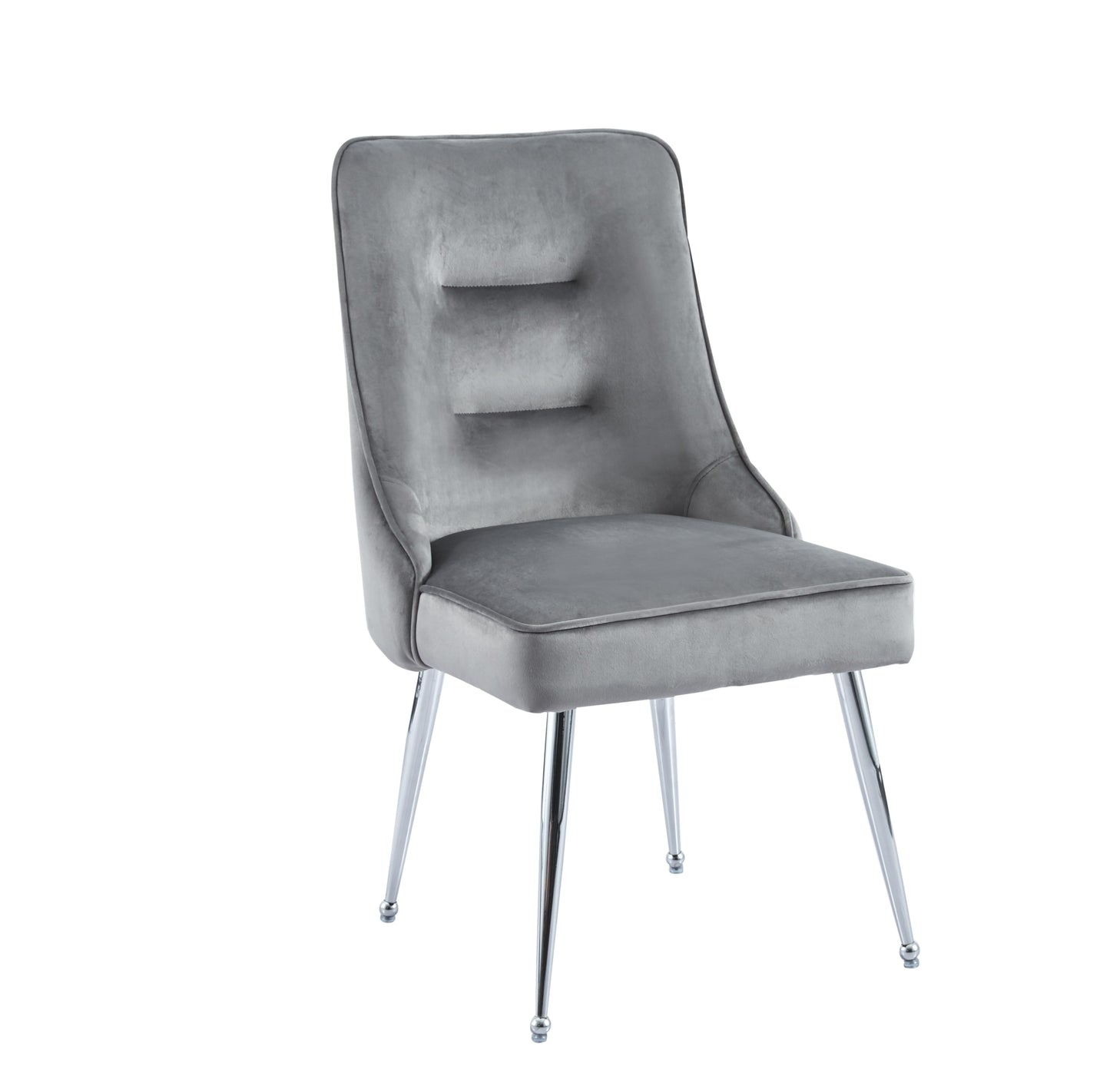 Chaise Zip en Velours avec Pieds Chromés – Confort et Style