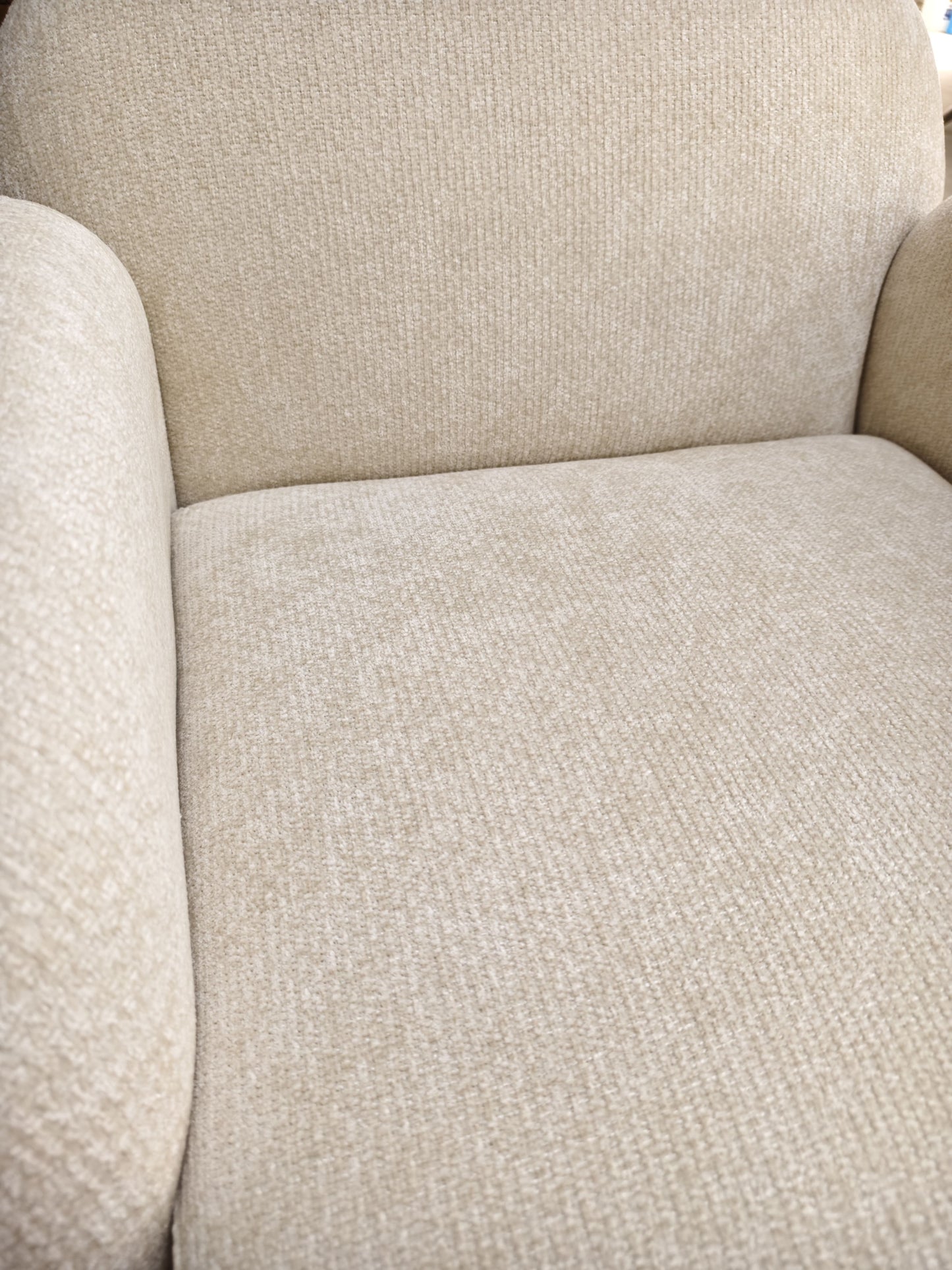 Fauteuil Senso en Velours Texturé Taupe – Confort et Élégance