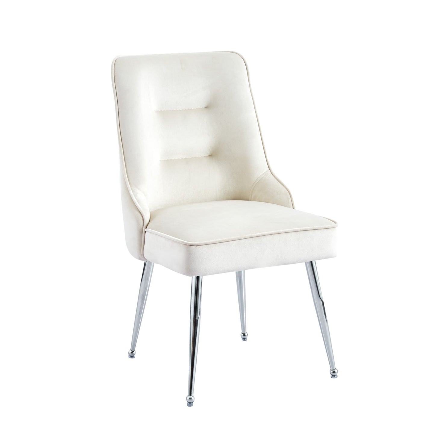 Chaise Zip en Velours avec Pieds Chromés – Confort et Style