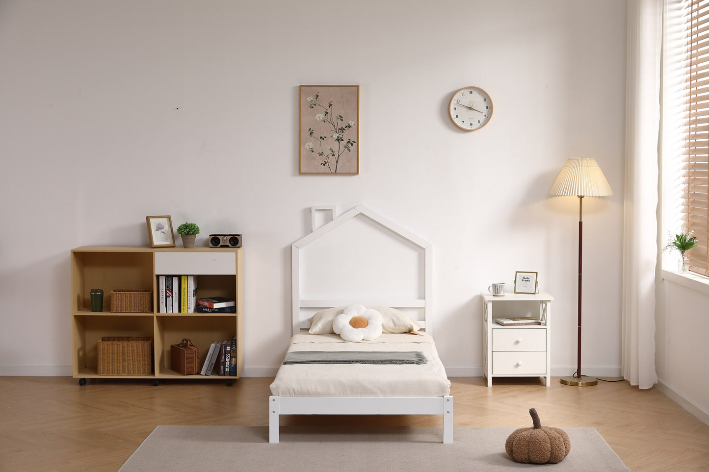 Lit enfant « Robinson Cabane » – Blanc – 90x190 cm