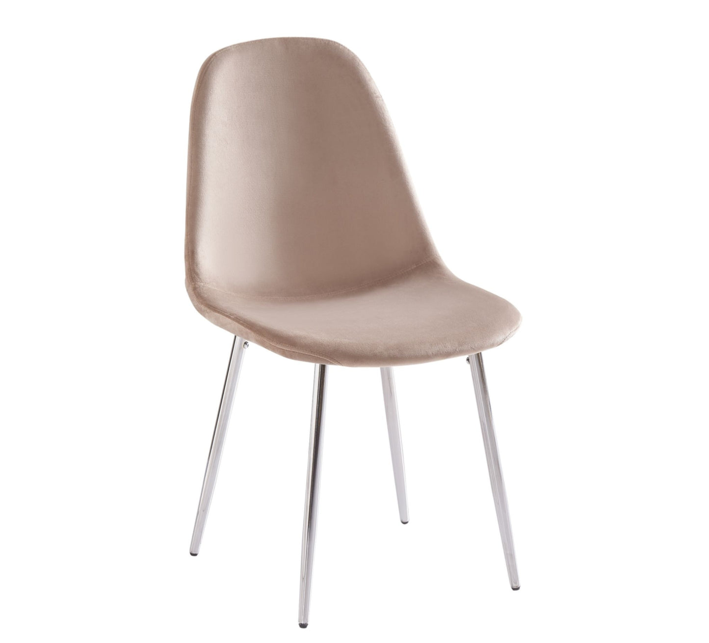 Chaise Scandinave en Velours avec Pieds Chromés – Élégance et Confort