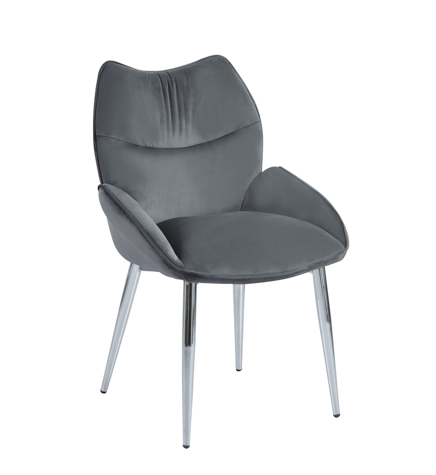 Chaise Loha en Velours avec Pieds Chromés – Élégance Moderne
