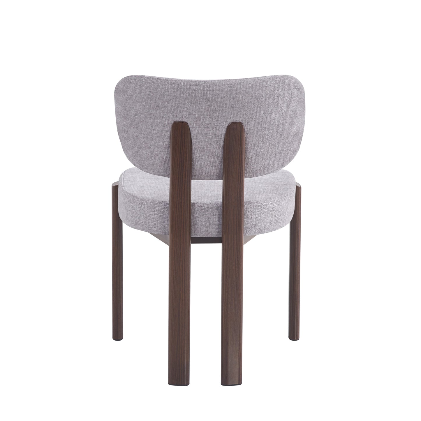 Chaise Baguette en Tissu Serge Chenille avec Pieds Effet Noyer – Confort et Élégance