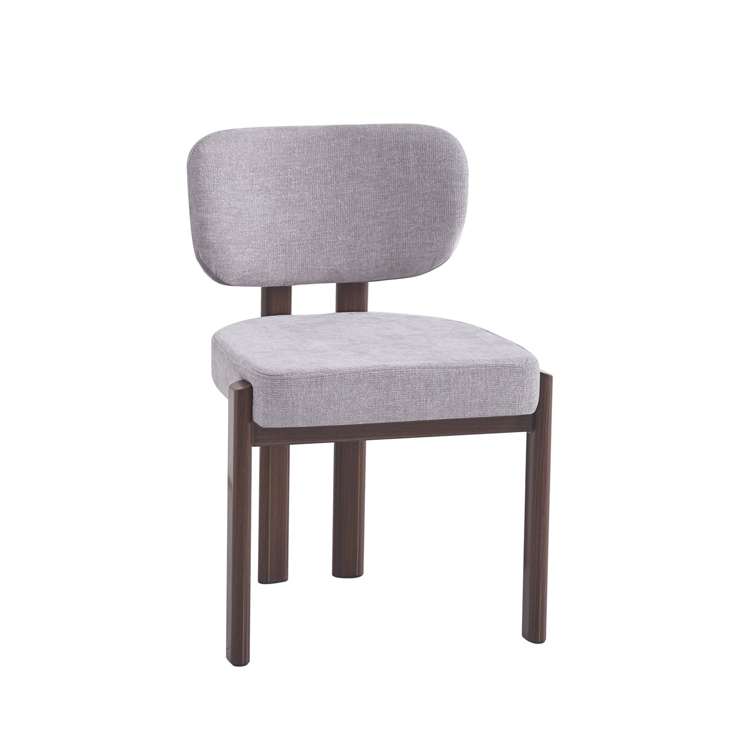 Chaise Baguette en Tissu Serge Chenille avec Pieds Effet Noyer – Confort et Élégance