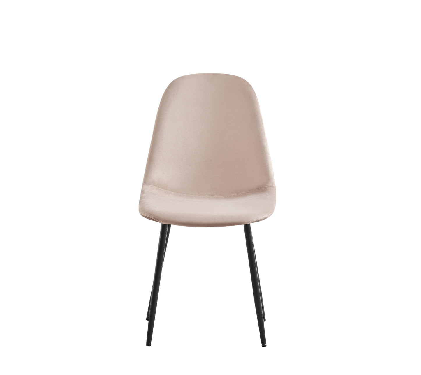 Chaise Scandinave en Velours Taupe avec Pieds Noirs – Élégance et Confort