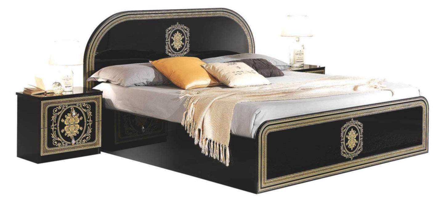 Chambre à coucher Sofia – Élégance noire et confort moderne