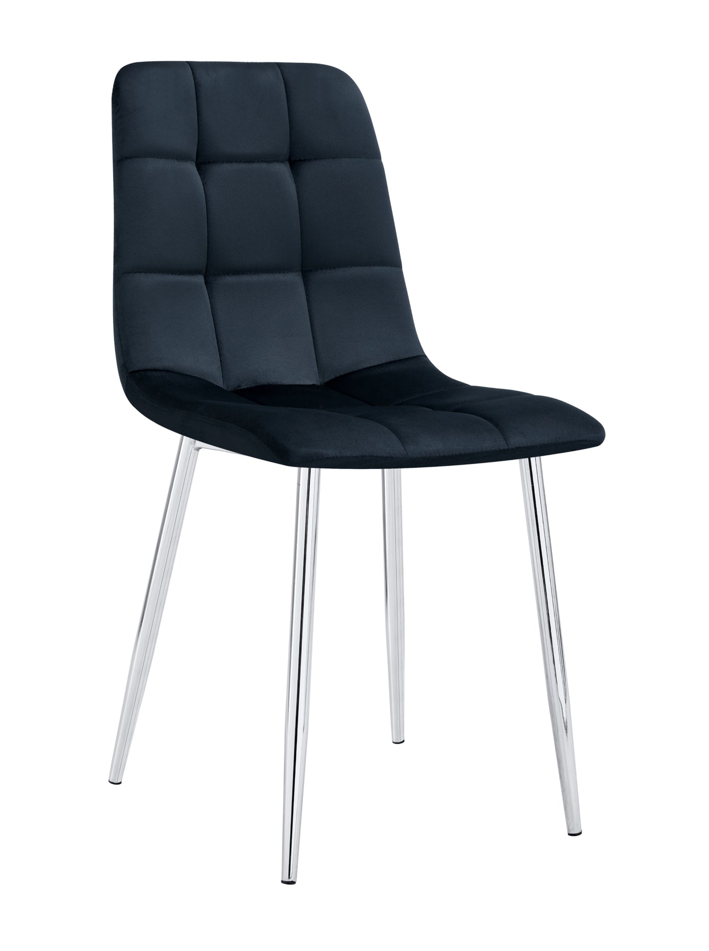 Chaise Elisa en Velours avec Pieds Chromés – Élégance et Modernité