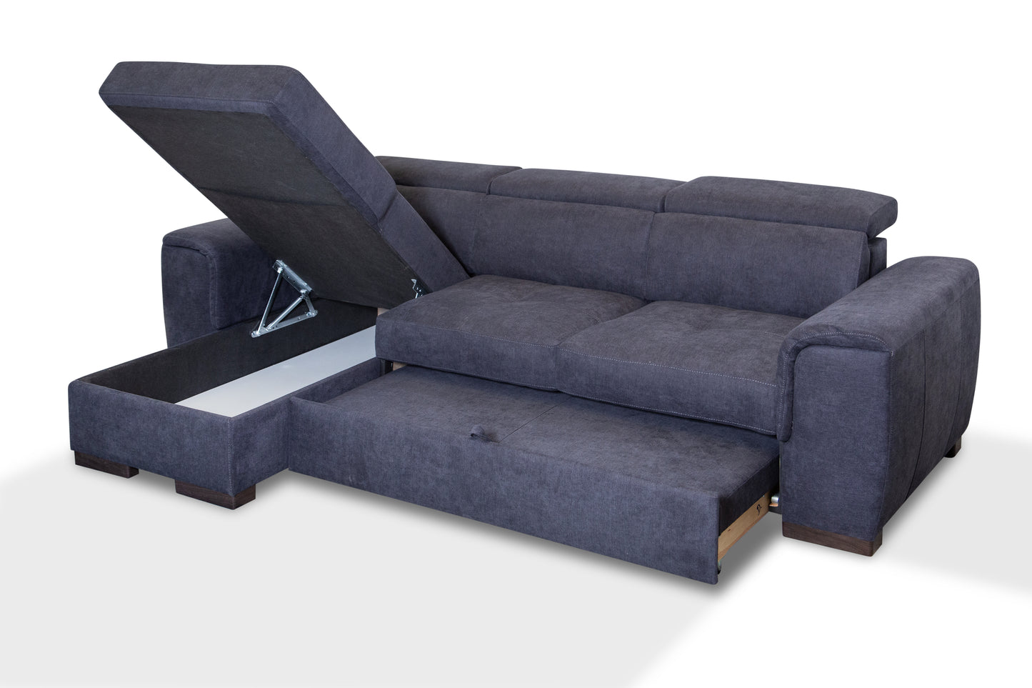 Canapé d’Angle Convertible Capri – Tissu 264x255 cm