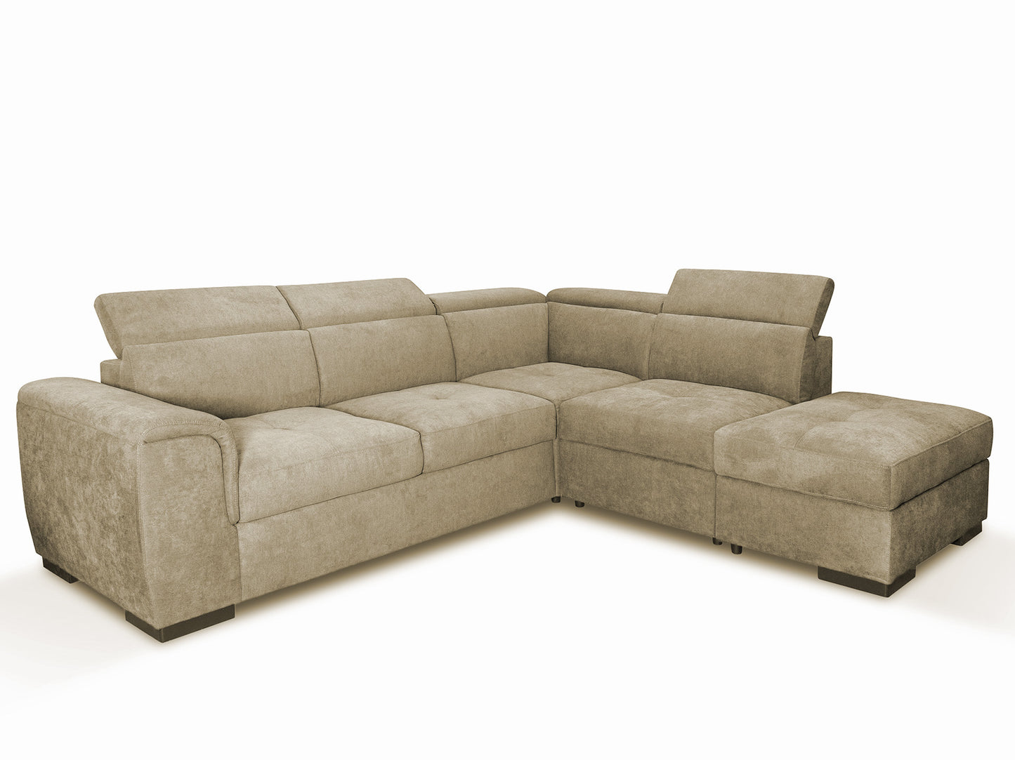 Canapé d’Angle Convertible Capri – Tissu 264x255 cm