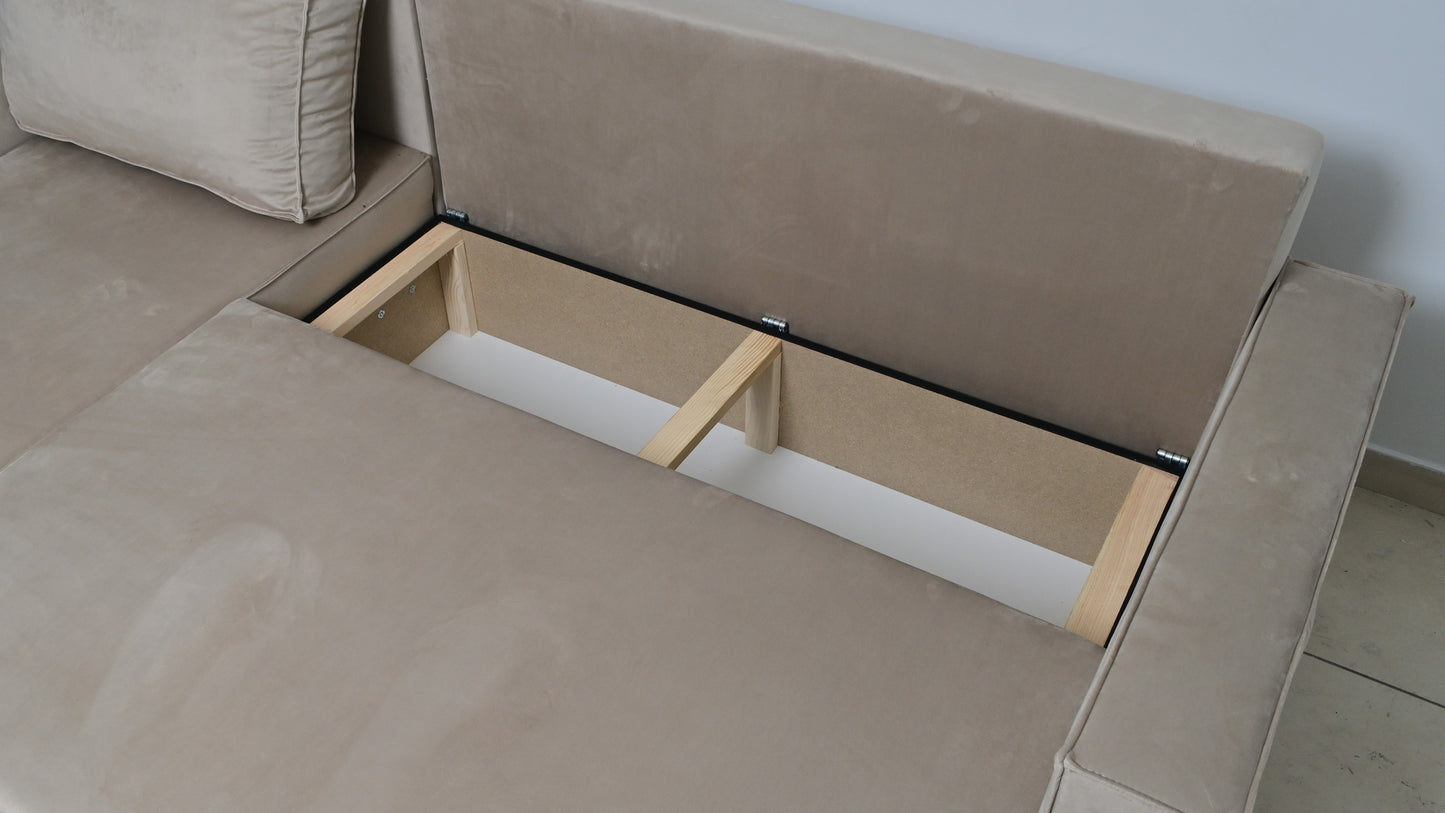 Canapé Paris Pearl – Convertible avec angle réversible 232 x 147 x 72 cm