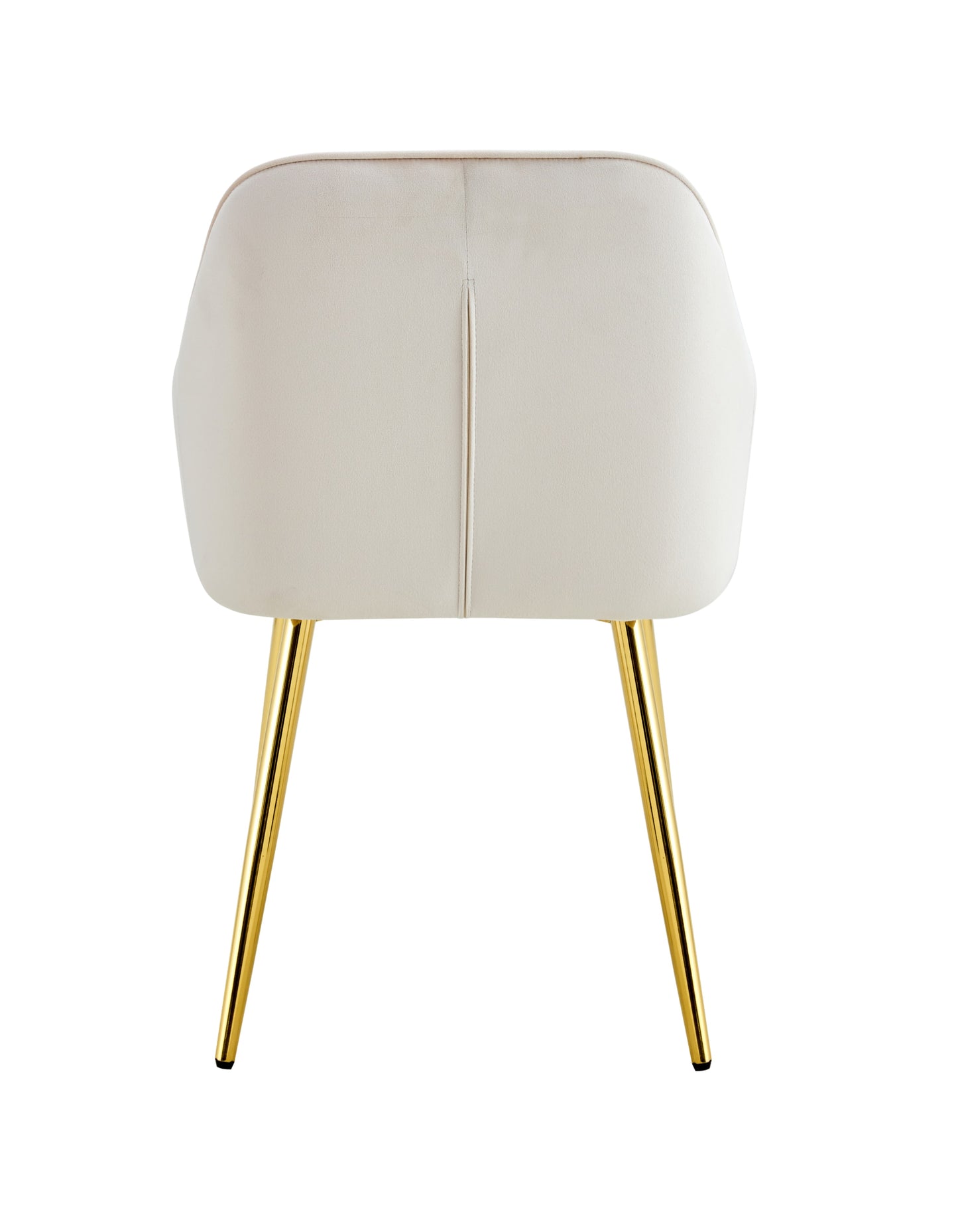 Chaise Pams en Velours Beige avec Pieds Dorés – Élégance et Confort