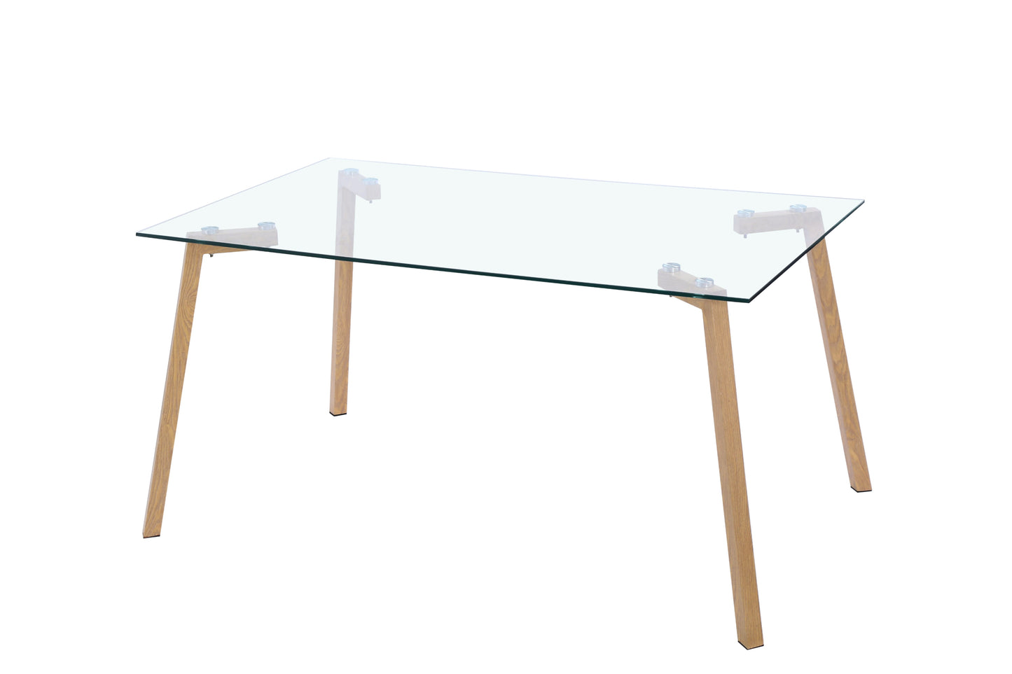Table à manger Mirage – Plateau en verre transparent 130x70 cm