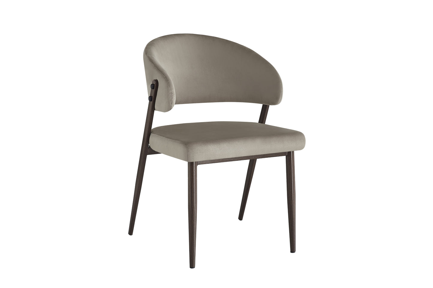 Chaise Lamia en Velours avec Pieds Finition Noyer – Élégance et Confort