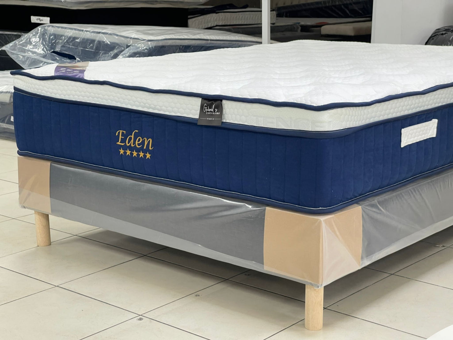 Matelas à Ressorts avec Surmatelas Eden 160x200x32 cm