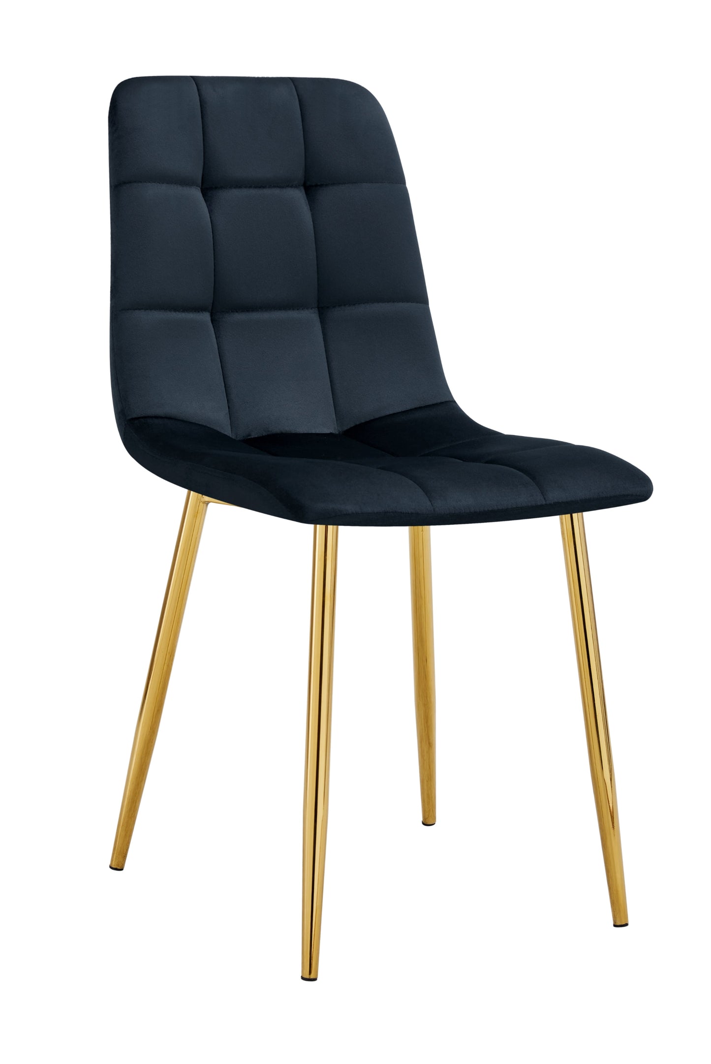 Chaise Elisa en Velours avec Pieds Dorés – Élégance et Modernité